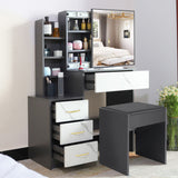 Dressing Table with Storage, Drawers and Mirror - Vanity Makeup Table