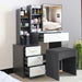 Dressing Table with Storage, Drawers and Mirror - Vanity Makeup Table