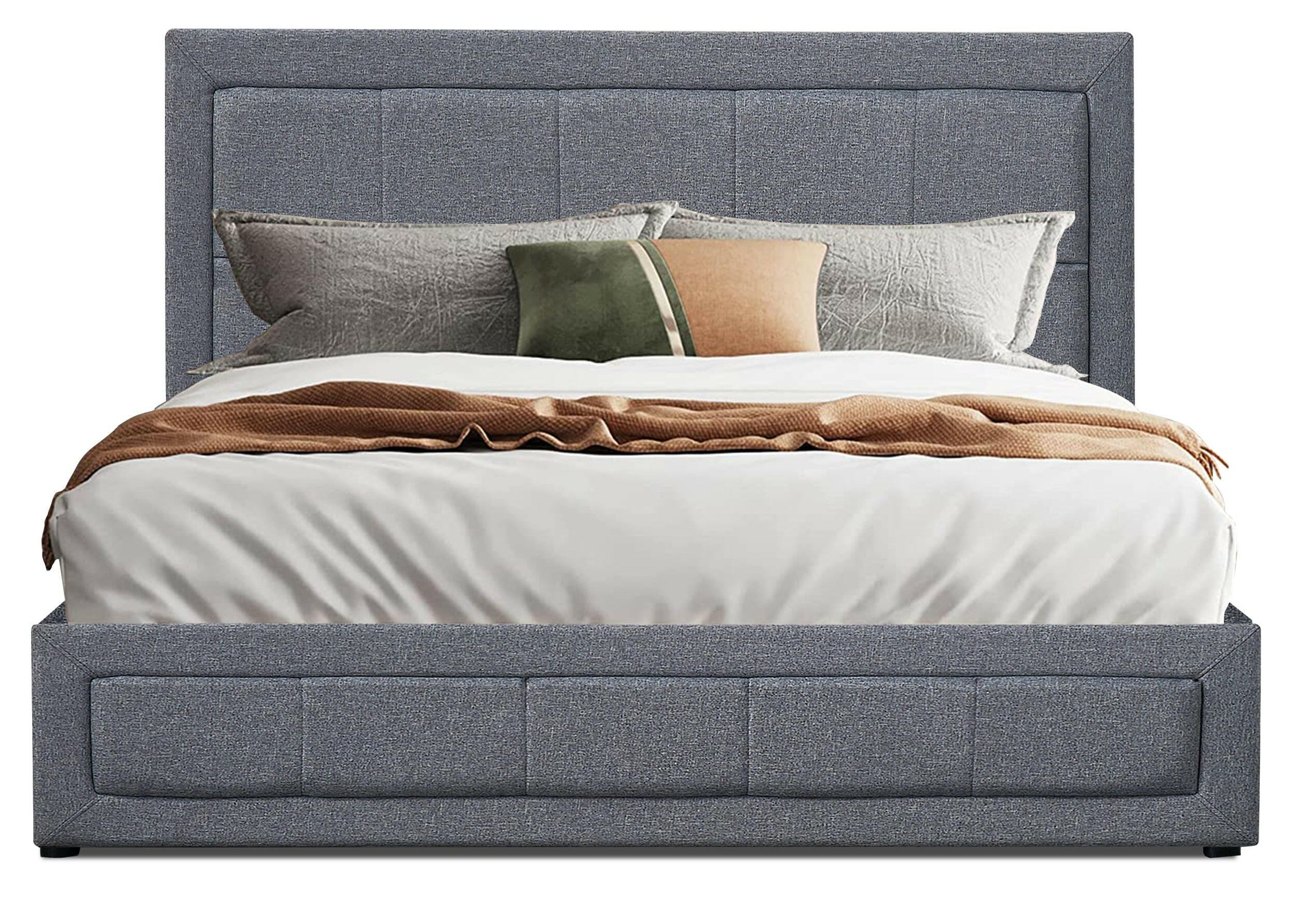 Stylish Bed Frame King Size Ottoman with spacious storage—ideal for comfort and organization.