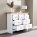 Bedroom chest of drawers furniture with open drawers, offering spacious storage for clothes.
