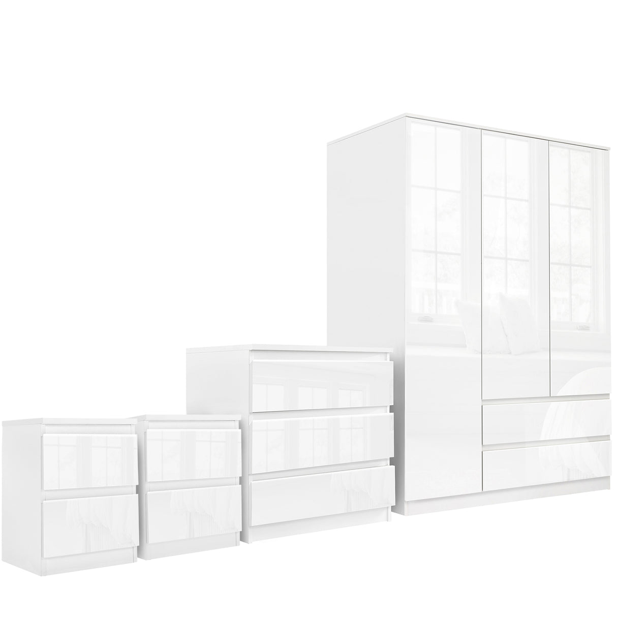 Bedroom furniture sets white modern and elegant design for a clean and stylish bedroom