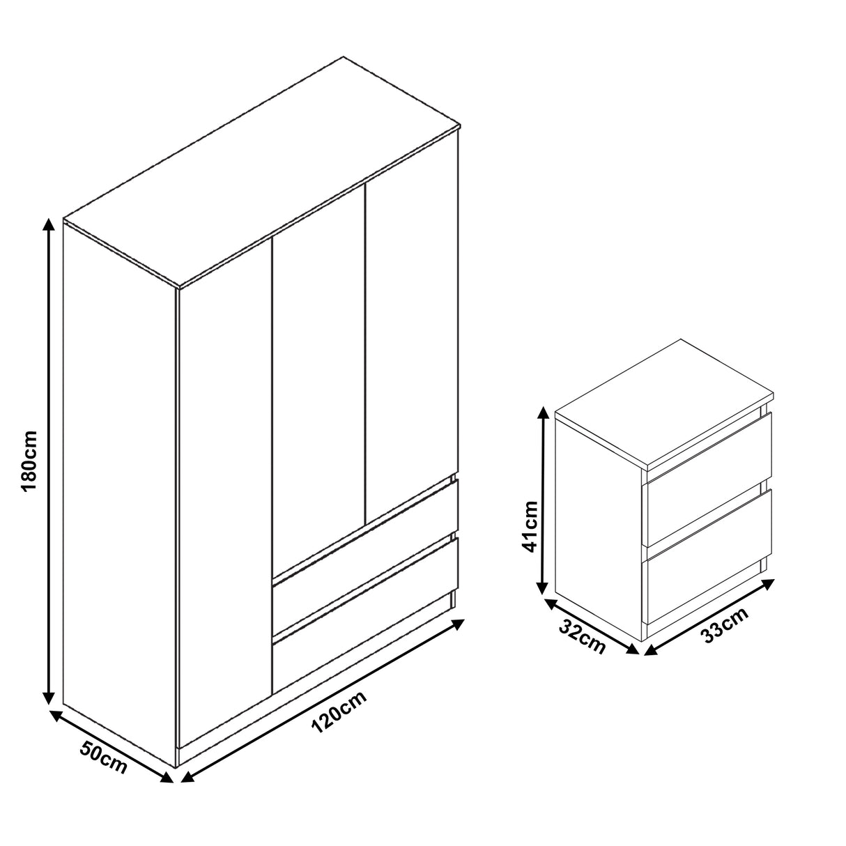 Bedroom set of drawers – a sleek and stylish storage solution for your bedroom.