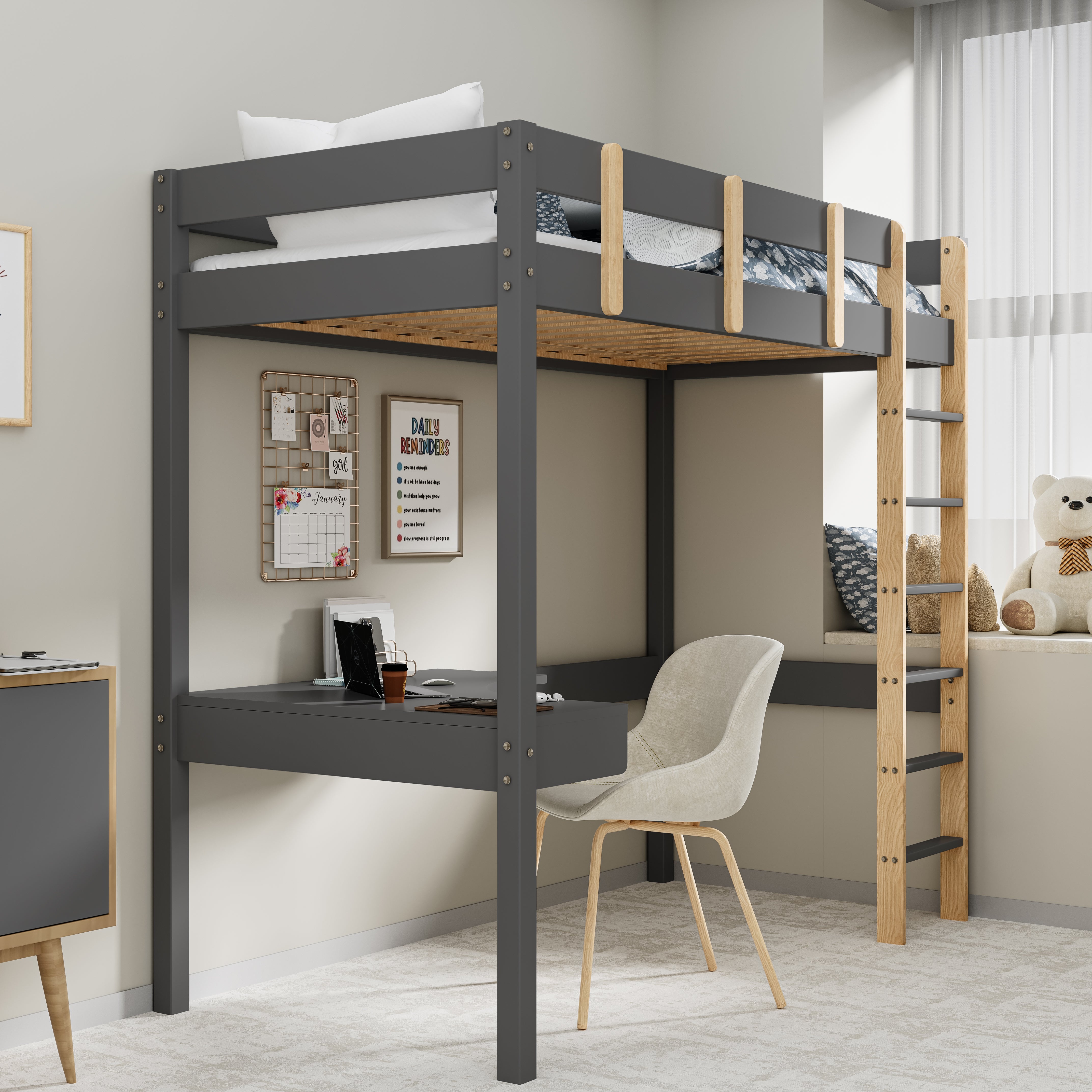 Blisswood High Bunk Bed With Desk