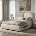 Embracea Puffed Headboard Bed Frame Double, King Upholstered