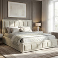 Velvet Ottoman Storage Bed - End Lift Ottoman Bed Frame