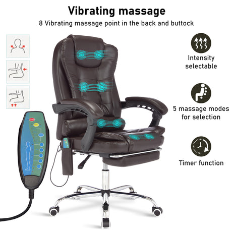 Experience the benefits of office chair massage with a soothing vibrating massage feature.