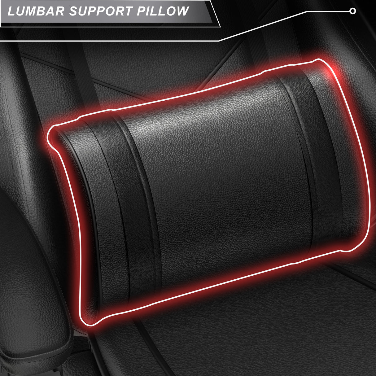 Best gaming chair under £200 with lumbar support pillow for ergonomic comfort.