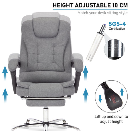 Best heated massage office chair with 10cm high adjustability for personalized comfort.