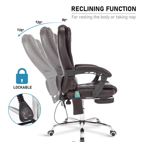 Best massage high back office chair with reclining function for ultimate comfort and relaxation.