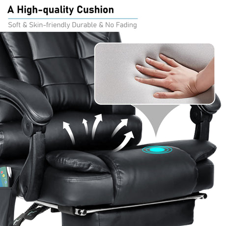 Experience the best massage office chair—soft, skin-friendly, durable, and fade-resistant.