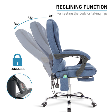 Best office chair massage pad with reclining function.