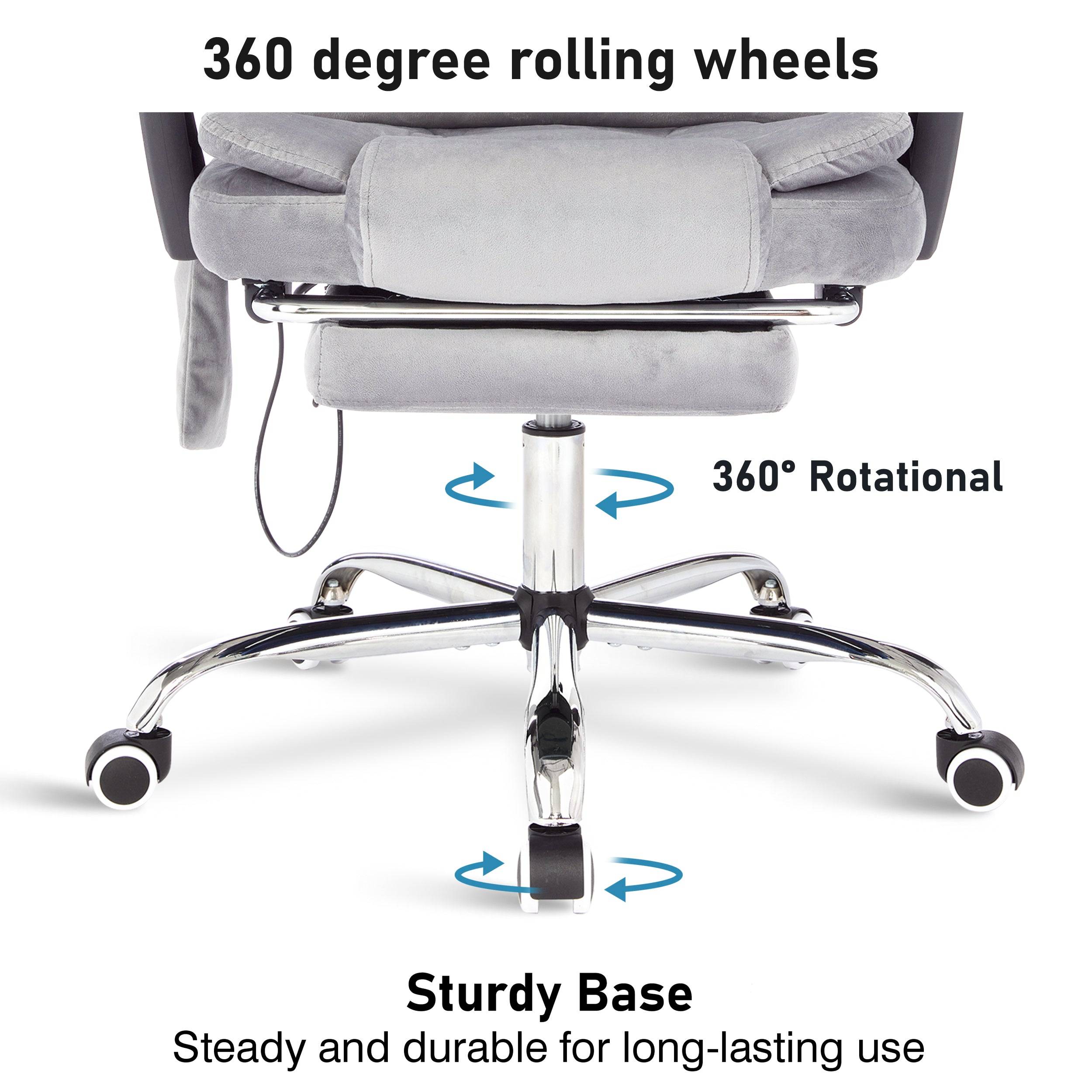 Blisswood Fabric 8 Point Massage Desk Chair