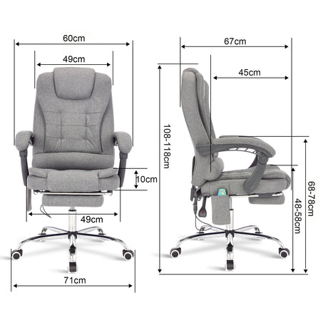 Best office massage chair UK with chair dimensions.