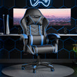 Best gaming chair under £200 with blue accents, ergonomic design, and lumbar support.