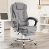 [Dark Grey Linen] Dark grey linen linen office chair shown from the front for comfortable, stylish long hours sitting.