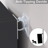 black 2 shelf bookcase with anti-tip feature shown, offering safe and stylish storage for compact areas
