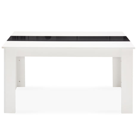 Black and white kitchen table stylish modern and durable perfect for contemporary spaces.