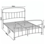 [Black | King] Dimension of a bed frame, 156cm(W) x 209 cm (L) x 32 cm (H), with head height 120 cm, foot height 77 cm.