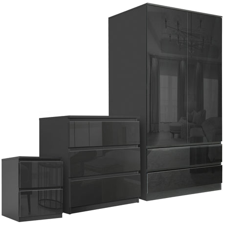 Black furniture bedroom set - sleek and contemporary design for a stylish bedroom