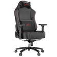 Office Gaming Chair with Wide Seat PC Computer Gamer Chair Xstriker in black with red stitching, featuring thick seat cushion, lumbar and neck support.