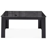 Black gloss dining room table stylish modern and durable centerpiece for contemporary spaces.