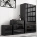 High Gloss 3 Piece Bedroom Set- 2 Door Wardrobe With Drawers