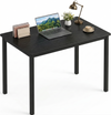 [80 X 50 cm] Home Office Desk shown on plain white background with laptop, notebooks, brass lamp, daisy vase, and cappuccino cup on top 80 x 50cm