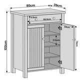 [Black] Linra shoe cabinet dimension diagram showing 80cm width, 39cm depth, 102cm height, and 17.5cm shelf spacing