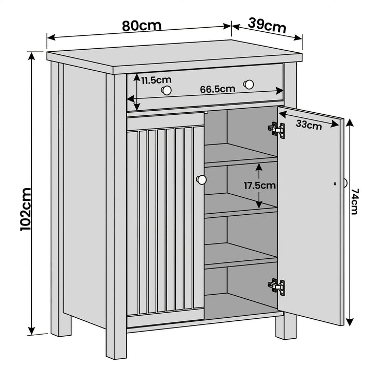 [Black] Linra shoe cabinet dimension diagram showing 80cm width, 39cm depth, 102cm height, and 17.5cm shelf spacing