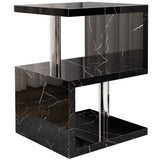 High Gloss Sofa Side Table With LED