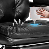 Close-up of plush padding on the home office chair, designed for extended hours of use with comfort and durability in mind.