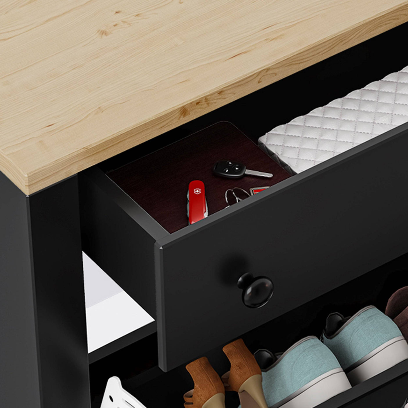 Blisswood black shoe cabinet available at Dream Home Store in UK, perfect for stylish shoes.