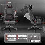 Office Gaming Chair with Wide Seat PC Computer Gamer Chair Xstriker features 90–135° recline, adjustable height, and ergonomic backrest for comfort.