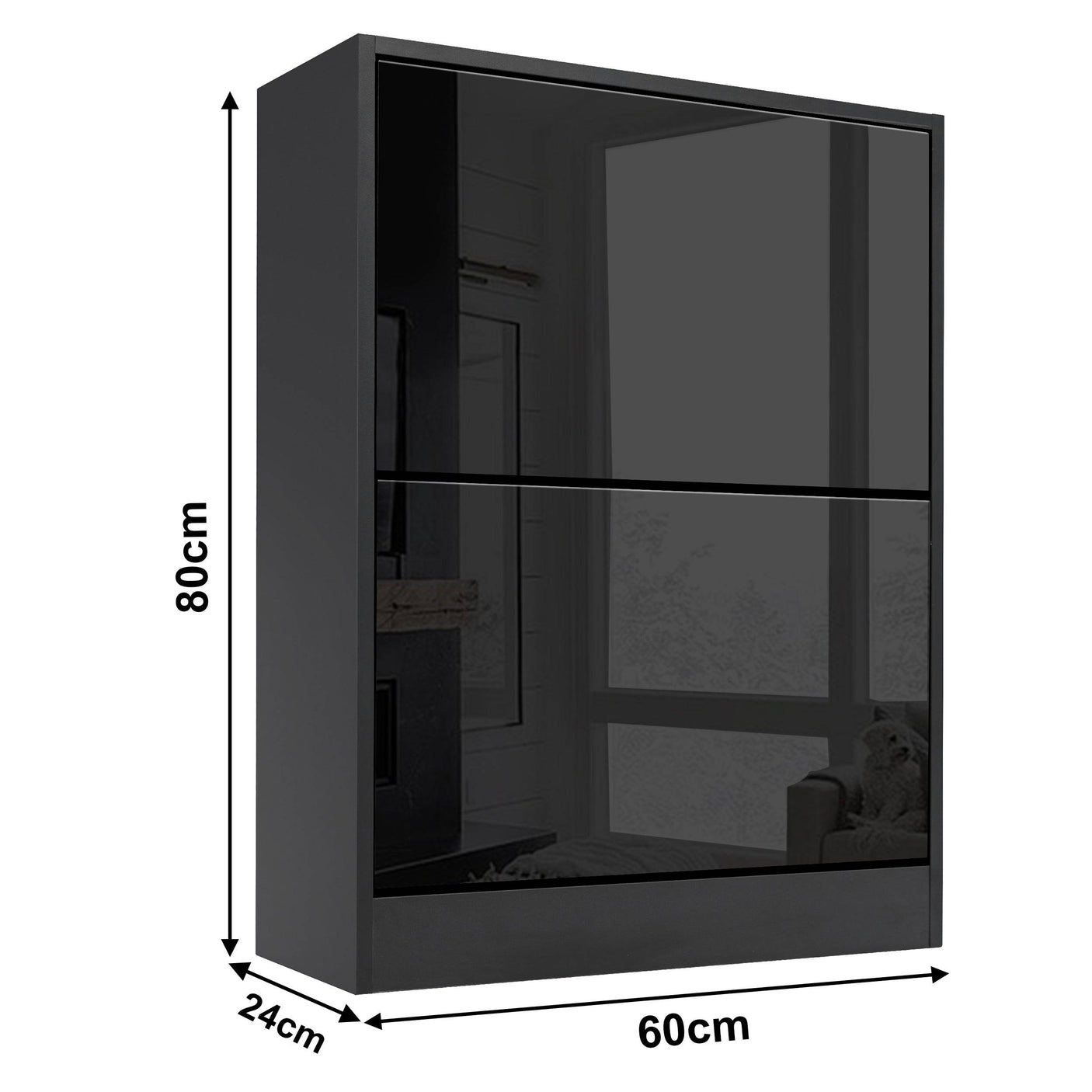 Blisswood High Gloss Shoe Storage Cabinet