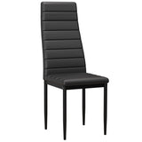 Minimalist Dining Set For 4 With Padded Chairs – Compact White Table