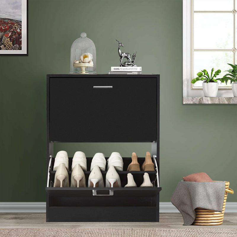 Dark deals shoe cabinet