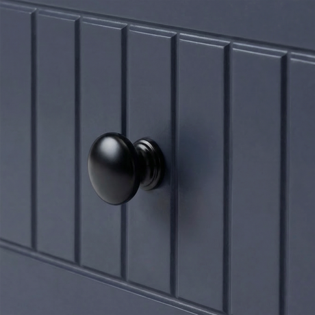 [Blue] Linra dressing table close-up knob handle detail showing premium blue finish and quality hardware design
