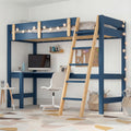 Bunk Bed With Desk - High Sleeper Loft Bed Frame For Kids