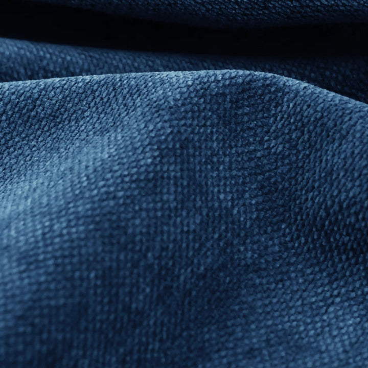 [Blue | Set of 4] Close-up macro swatch showing soft blue velvet upholstery fabric with folded texture for bed frames and furniture