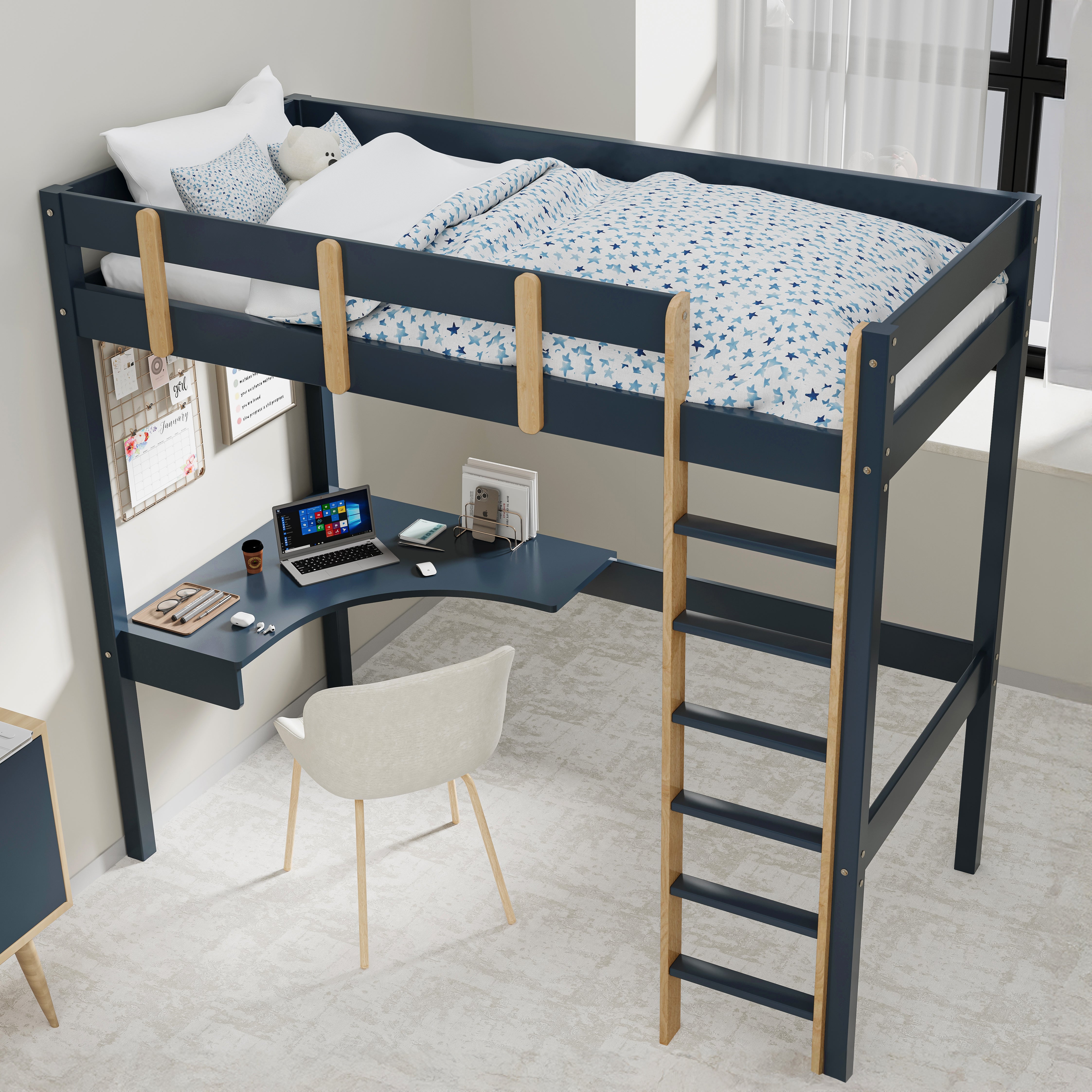 Blisswood High Bunk Bed With Desk