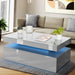 High Gloss Storage Coffee Table With Drawers & LED Lights