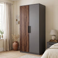 Blythe 2 Door Wardrobe with Shelves and Hanging Rail