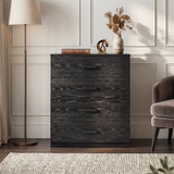 [Black] Blythe bedroom furniture set chest with stacked open drawers revealing books and organisers