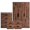 [Dark Bronx] Blythe bedroom furniture set with 3 door wardrobe, 4 drawer chest and two 2 drawer bedsides on white