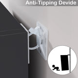 Anti-tipping device for black tall bookcase ensures safety and stability in family homes.