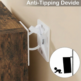 [3 Shelf | Rustic] anti-tip bracket on rustic-grain 80cm-tall mid bookcase top edge, near farmhouse corner