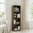 [4 Shelf | Rustic] living alcove setup with rustic panel hallway-tall bookcase over reclaimed plank floor