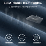 Close-up of breathable tech fabric used in the Xstriker Ergonomic Fabric Gaming Chair With 4D Armrest For Adults, highlighting airflow and comfort features.