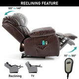 Electric 8 Point Vibration Massage Recliner Chair with Heat & Footrest