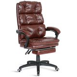 Brown office chairs with fabric upholstery, foam cushion padding for comfort and balanced hold.